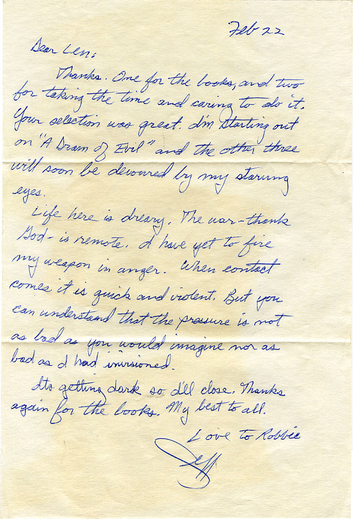 Handwritten Letter from Soldier in Vietnam